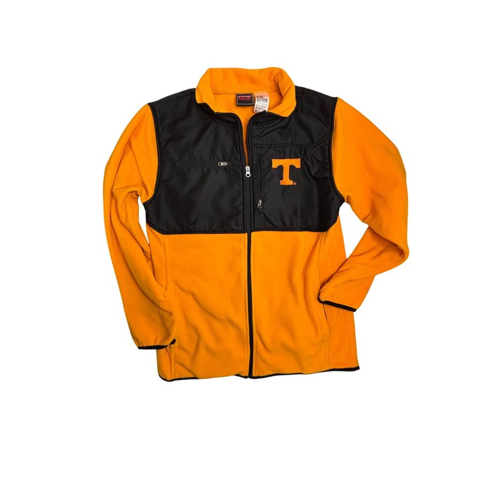 University of Tennessee Fleece Full Zip Sweatshirt Unisex Medium Black Orange